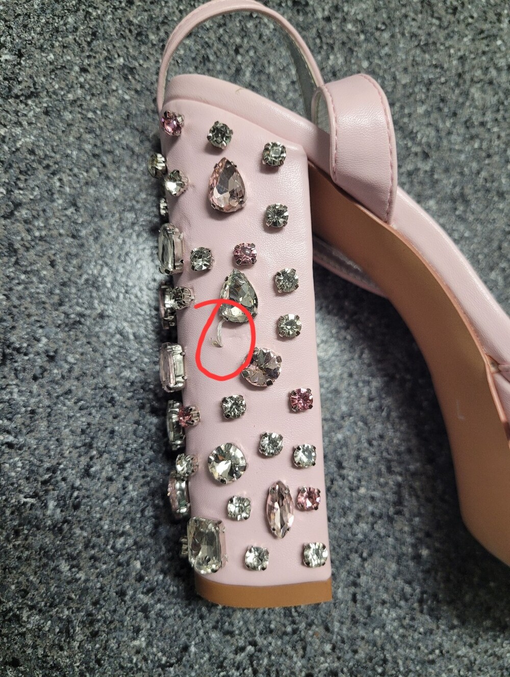 AZALEA WANG MAYA EMBELLISHED BOW CHUNKY HEELED PLATFORM SANDAL LIGHTPINK SIZE 7 - Picture 9 of 14